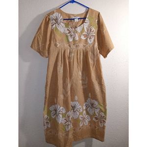 ANTHONY RICHARDS CAFTAN House Dress Sz Medium Brown